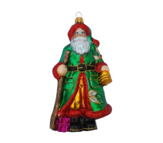 Mikołaj z laską i dzwonkiem