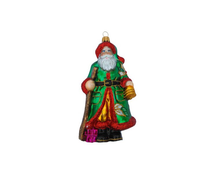 Mikołaj z laską i dzwonkiem